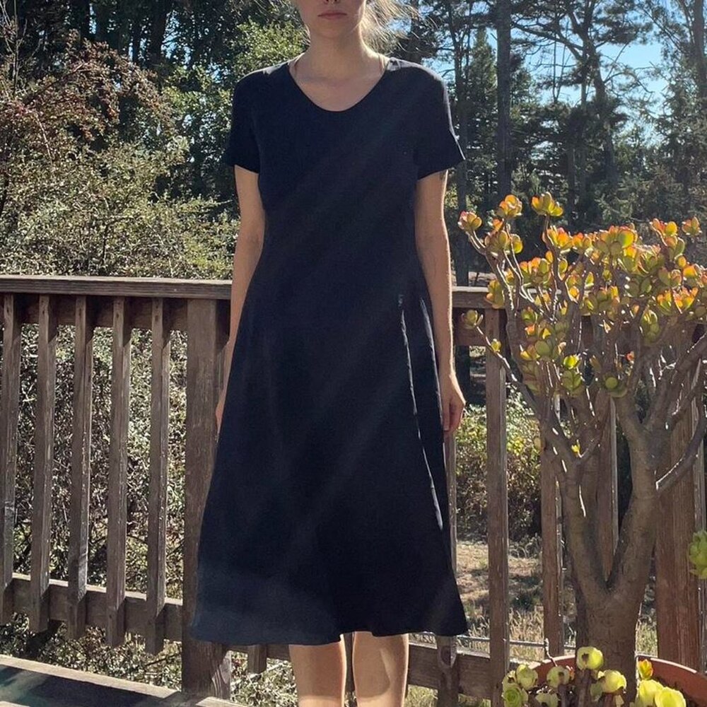 vintage Laura Ashley silk midi dress